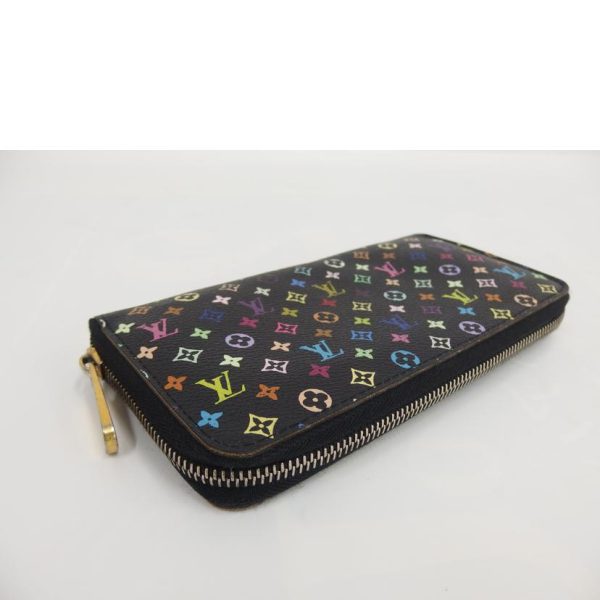 12720 3 Louis Vuitton Zippy Wallet Multicolor Wallet Noir