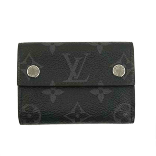 12775 1 Louis Vuitton Discovery Compact Wallet Monogram Eclipse Bag Black