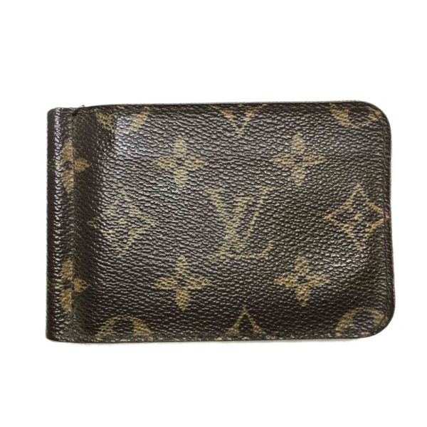 12809 1 Louis Vuitton Portefeuille Money Clip Wallet Brown