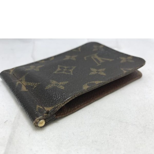 12809 5 Louis Vuitton Portefeuille Money Clip Wallet Brown