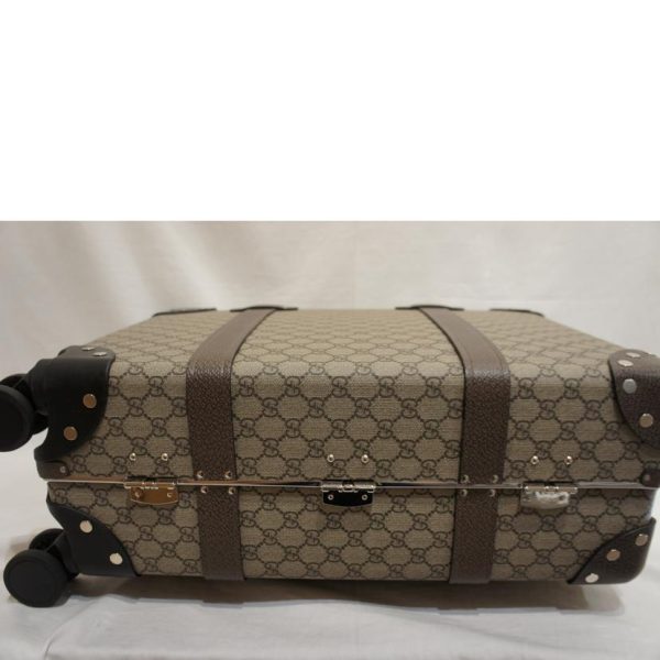 12811 10 Gucci Globetrotter GG Carry On Bag Brown