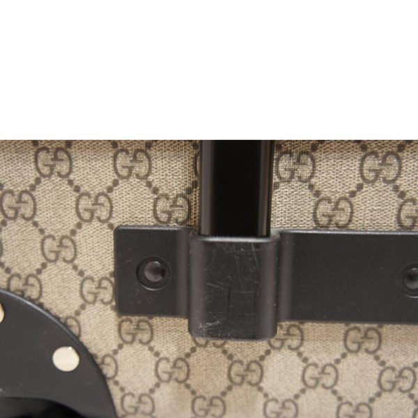 12811 12 Gucci Globetrotter GG Carry On Bag Brown