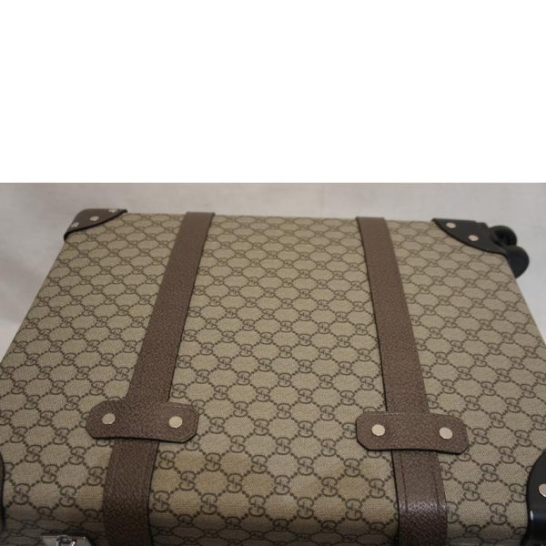 12811 9 Gucci Globetrotter GG Carry On Bag Brown