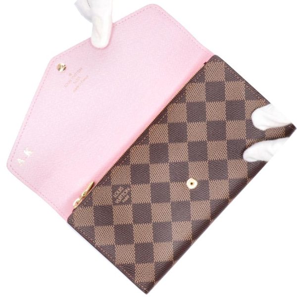 12822 3 Louis Vuitton Sarah Wallet Damier Ebene Studs