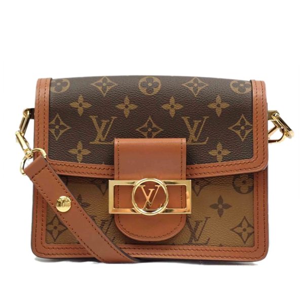 12839 1 Louis Vuitton Dauphine Mini Monogram Bag Brown