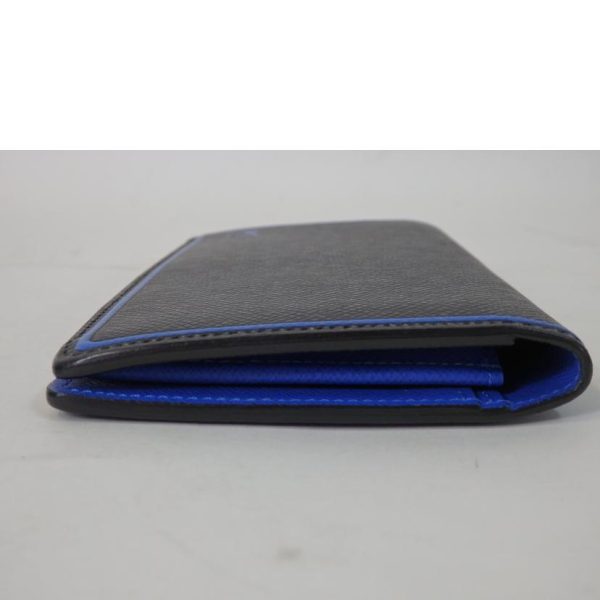 13092 6 Louis Vuitton Portefeuil Brazza Taiga Wallet Blue