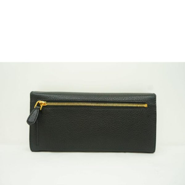 13182 2 Prada Long Wallet with Pass Case Black