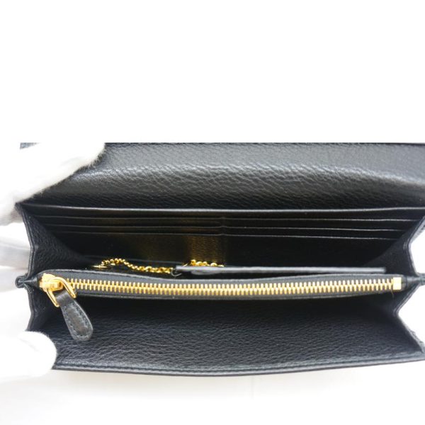 13182 4 Prada Long Wallet with Pass Case Black