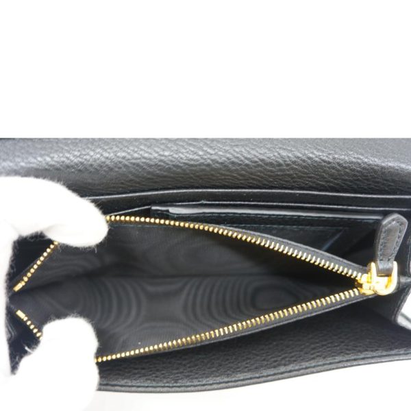 13182 5 Prada Long Wallet with Pass Case Black