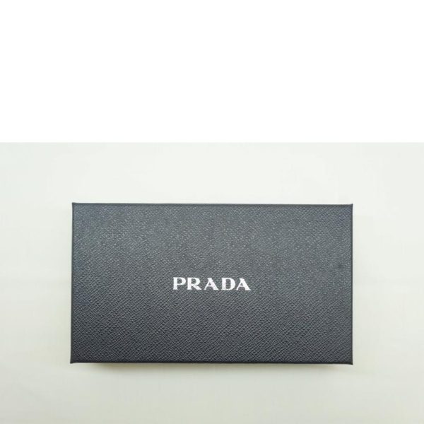 13182 6 Prada Long Wallet with Pass Case Black