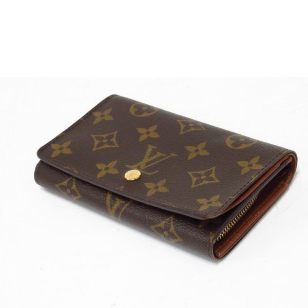 13352 3 Louis Vuitton Porte Monet Bier Tresor Monogram Wallet Brown