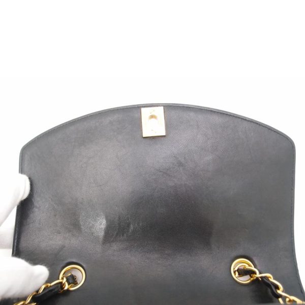 13427 6 Chanel Matelasse Diana Flap Chain Shoulder Bag Black