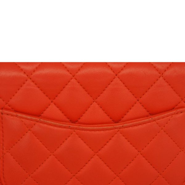 13546 8 Chanel Mini Matelasse Chain Shoulder Bag Red SV Metal Fittings