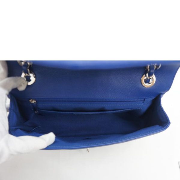 13553 5 Chanel V Stitch Soft Caviar Chain Bag Blue SV Metal Fittings