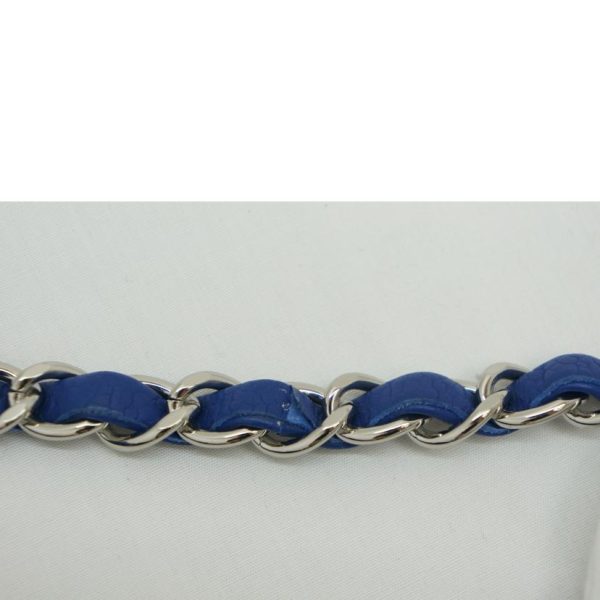 13553 6 Chanel V Stitch Soft Caviar Chain Bag Blue SV Metal Fittings