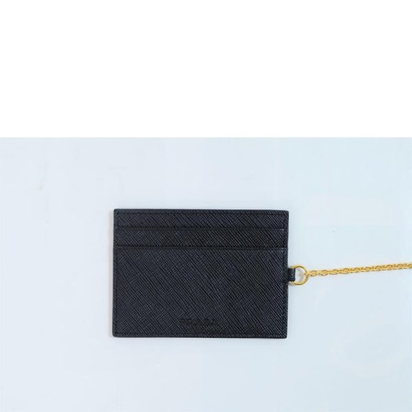 13594 6 Prada Saffiano Bifold Long Wallet Black