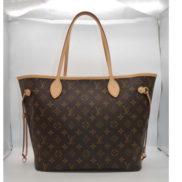 13719 2 Louis Vuitton Neverfull MM New Model Monogram Tote Threezu