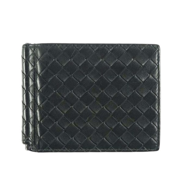 13763 1 Bottega Veneta VN Wallet Intrecciato with Money Clip Black