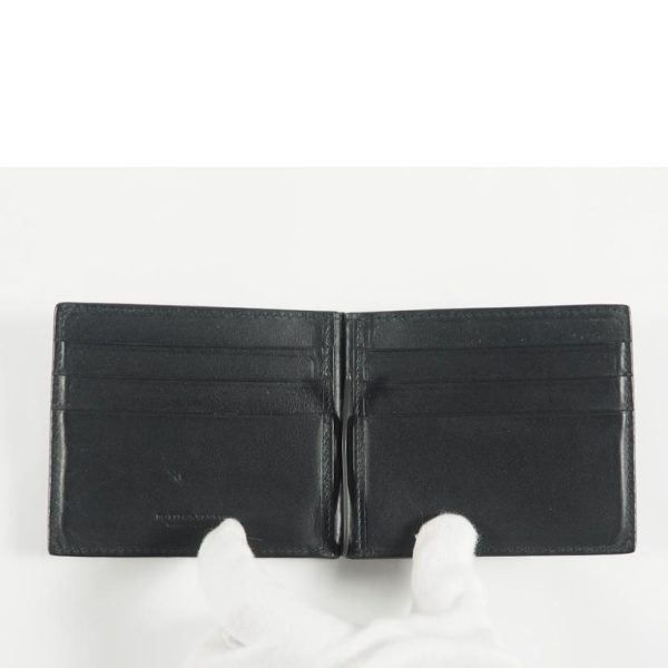 13763 4 Bottega Veneta VN Wallet Intrecciato with Money Clip Black