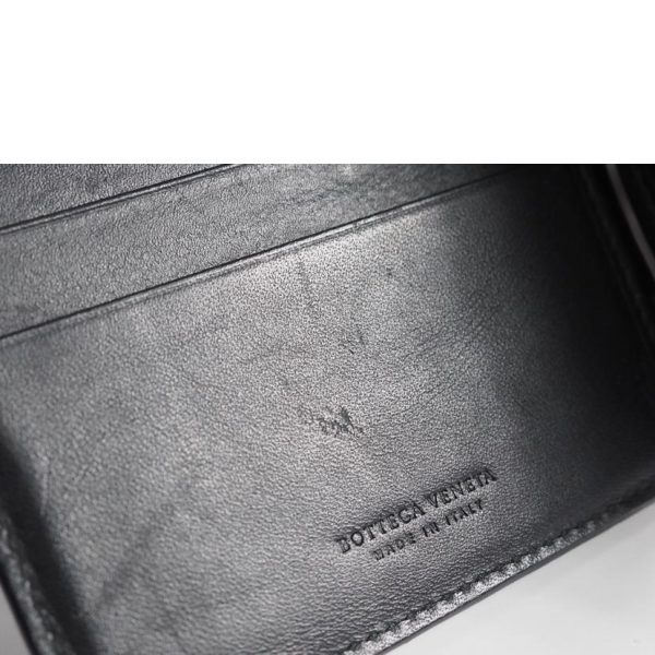 13763 6 Bottega Veneta VN Wallet Intrecciato with Money Clip Black