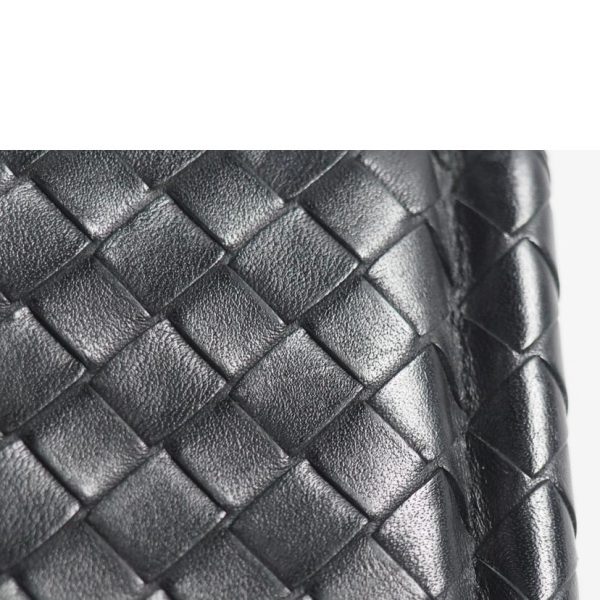 13763 7 Bottega Veneta VN Wallet Intrecciato with Money Clip Black