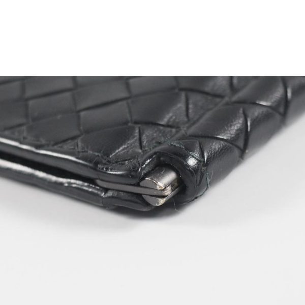 13763 9 Bottega Veneta VN Wallet Intrecciato with Money Clip Black