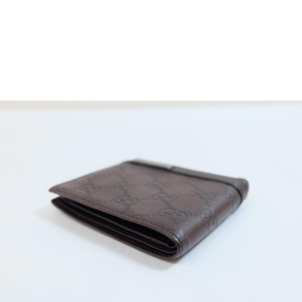 13853 3 Gucci Shima Leather Bifold Wallet