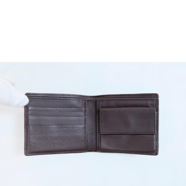 13853 4 Gucci Shima Leather Bifold Wallet