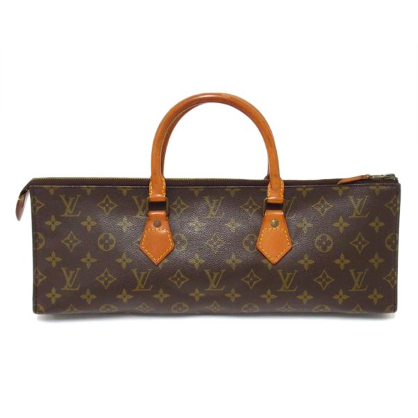 13963 2 Louis Vuitton Sac Triangle Monogram Handbag Brown