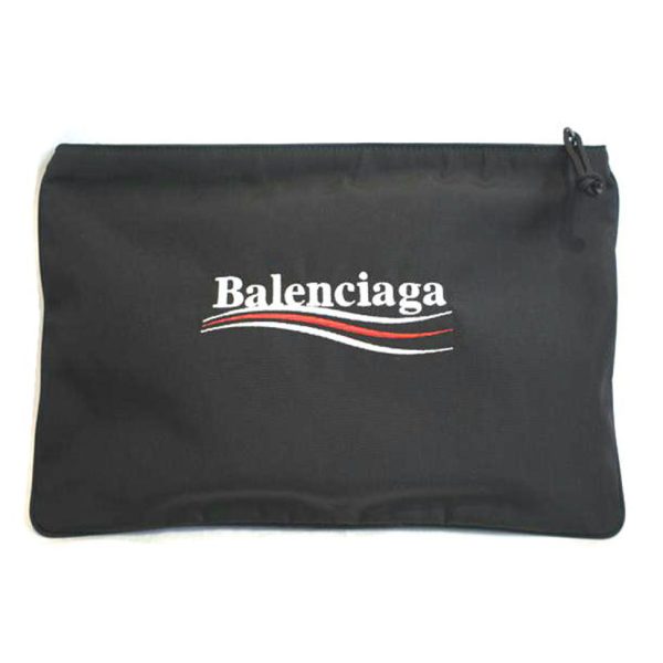 13990 1 Balenciaga Nylon Explorer Clutch Black