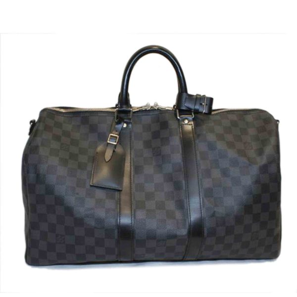 14037 1 Louis Vuitton Keepall Bandouliere 45 Damier Graphite Bag Gray