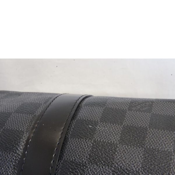 14037 8 Louis Vuitton Keepall Bandouliere 45 Damier Graphite Bag Gray