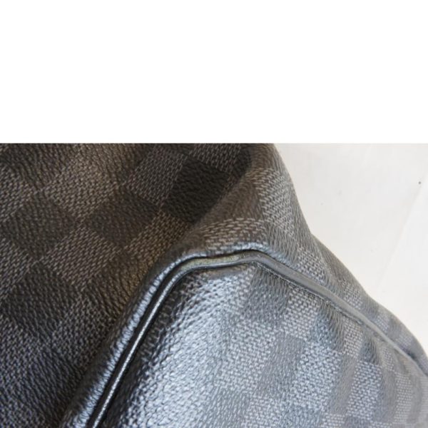 14037 9 Louis Vuitton Keepall Bandouliere 45 Damier Graphite Bag Gray