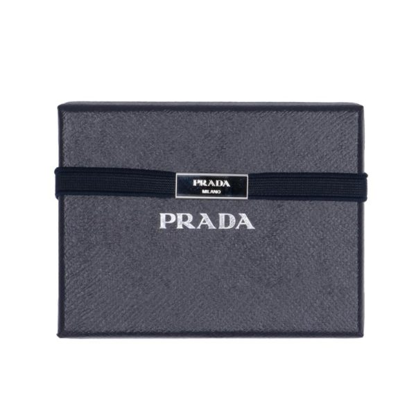 14118 9 Prada Trifold Wallet Bag Black