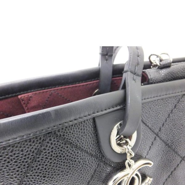 14298 6 Chanel On The Road Wild Stitch Tote Bag Black