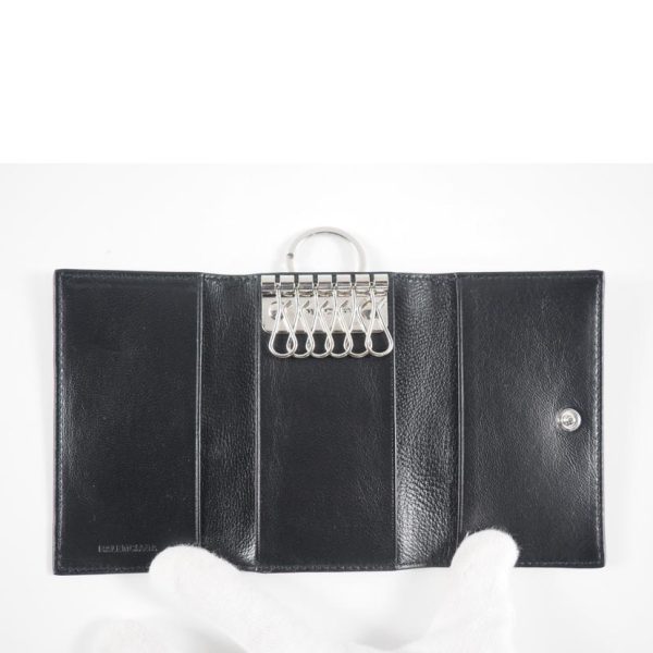 14340 3 Balenciaga 6 Key Case Black