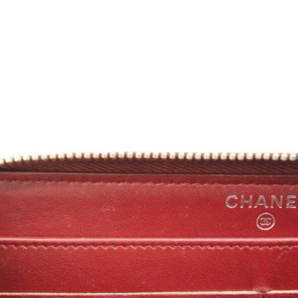 14440 6 Chanel Caviar Round Zipper Wallet Black