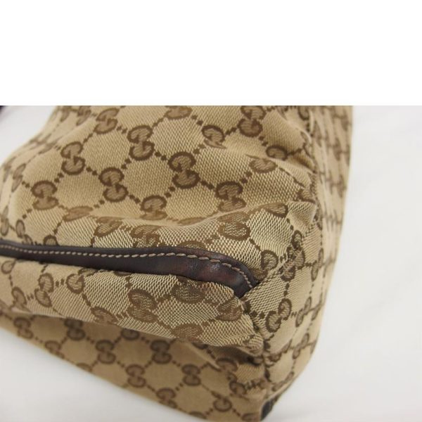 14445 9 Gucci Abby GG Canvas One Shoulder Bag Brown Beige