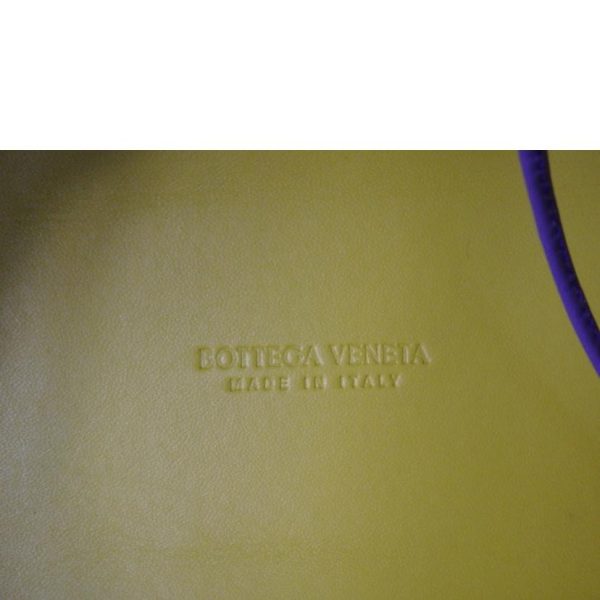 14465 8 Bottega Veneta Small Alco Tote Lambskin Purple Yellow