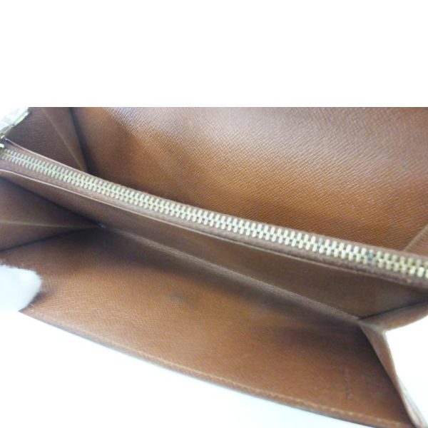 14482 5 Louis Vuitton Pochette Portomone Credit Monogram Wallet Brown