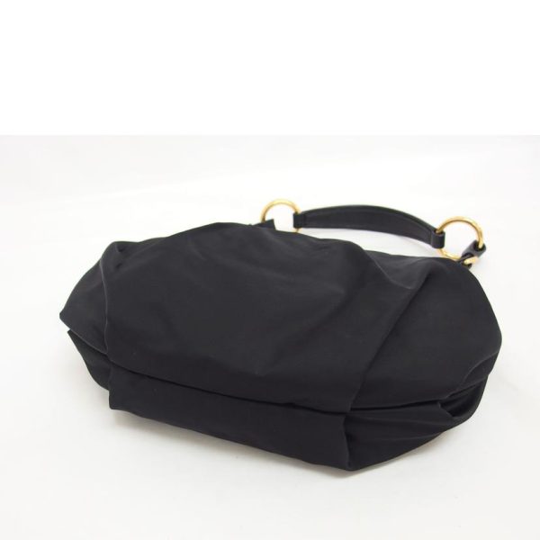 14551 3 Prada Nylon One Shoulder Bag Black