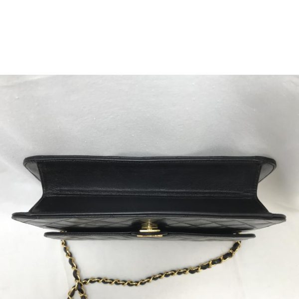 14551 5 Chanel Chain Matelasse Single Flap Bag Black