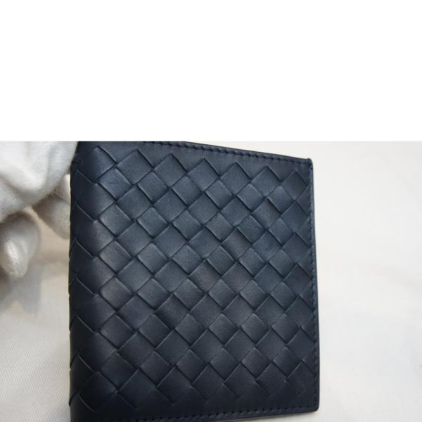 14785 8 Bottega Veneta Intrecciato Billfold Navy