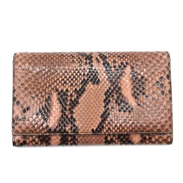 14788 1 PRADA Prada Python Bi fold Wallet Black