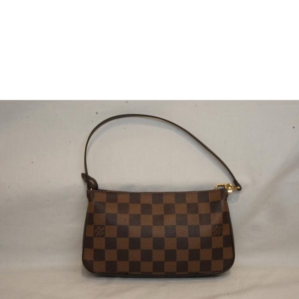 14891 2 Louis Vuitton Pochette Accessoire Damier Ebene Pouch Brown