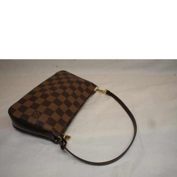 14891 4 Louis Vuitton Pochette Accessoire Damier Ebene Pouch Brown