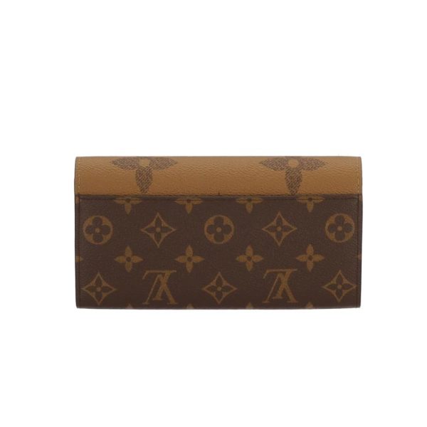 15030 2 Louis Vuitton Portefeuil Sala Monogram Reverse Wallet Brown