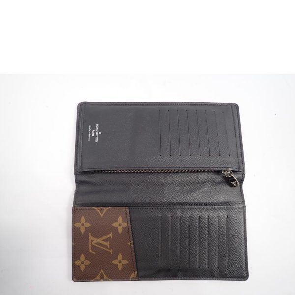 15218 4 Louis Vuitton Portefeuille Brazza Monogram Macassar Wallet Brown