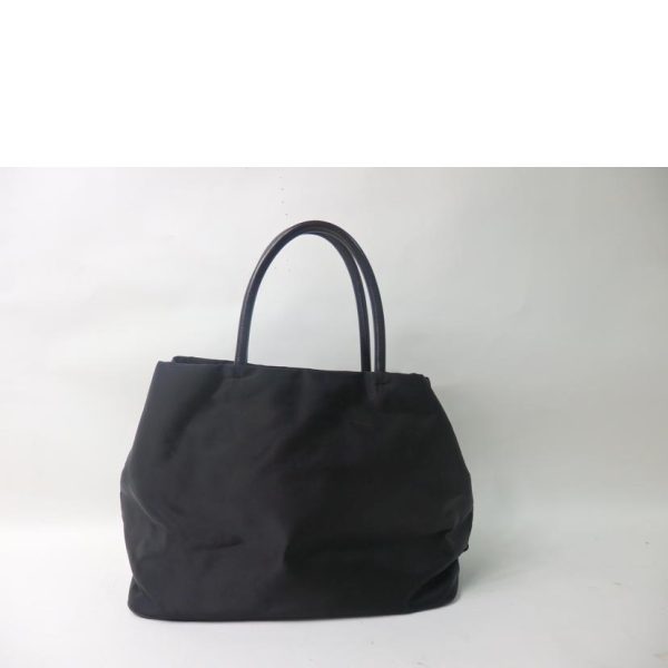 15273 2 PRADA Prada Ribbon Logo Nylon Tote Bag Black