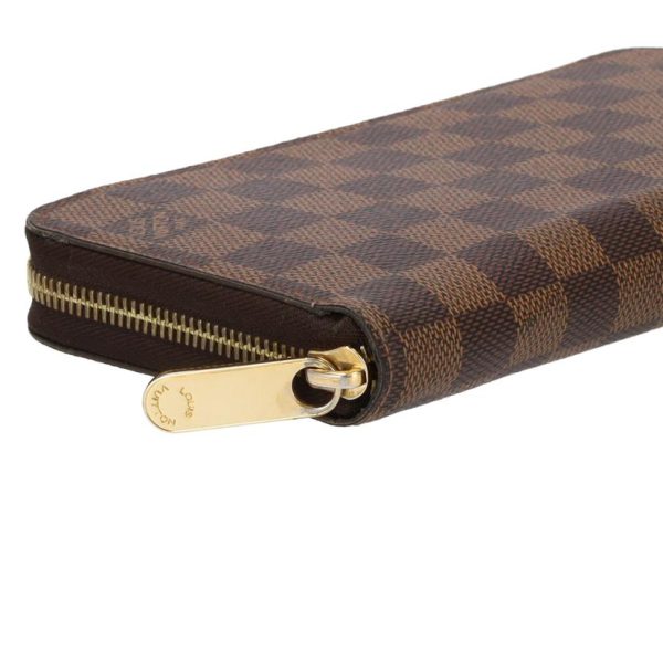 15306 3 Louis Vuitton Zippy Wallet Damier Brown